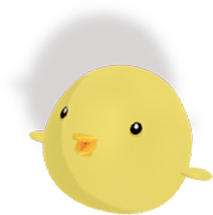 Floating yellow bird